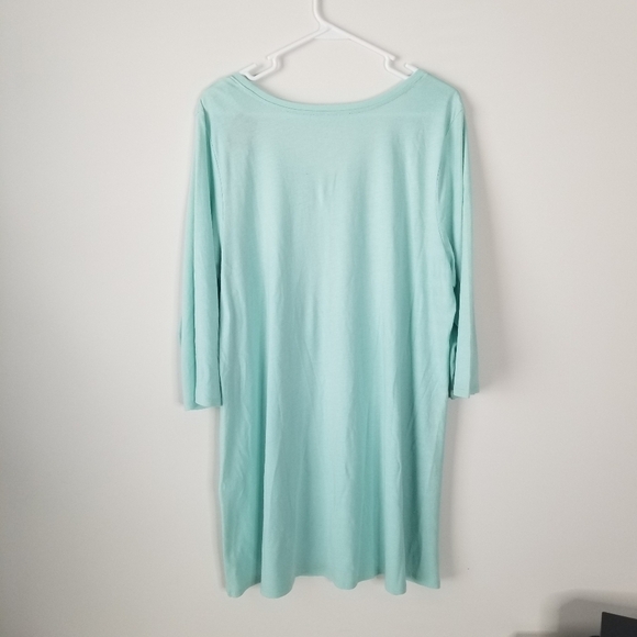 NWT J. Jill Pure Jill Ballet Sleeve A Line Tunic Size XL Eggshell Blue Stretchy - Picture 5 of 11